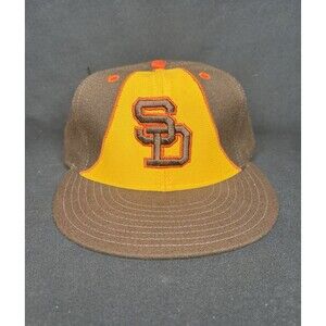 Vintage 1984 New Era Pro Model Fitted Hat 7 3/8 San Diego Padres Taco MLB NOS